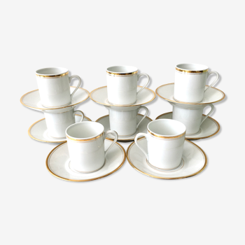 Set de 8 tasses à café en porcelaine de Sologne