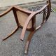4 Regency chairs in solid wood and mustard yellow velvet fabric from the 19th century.