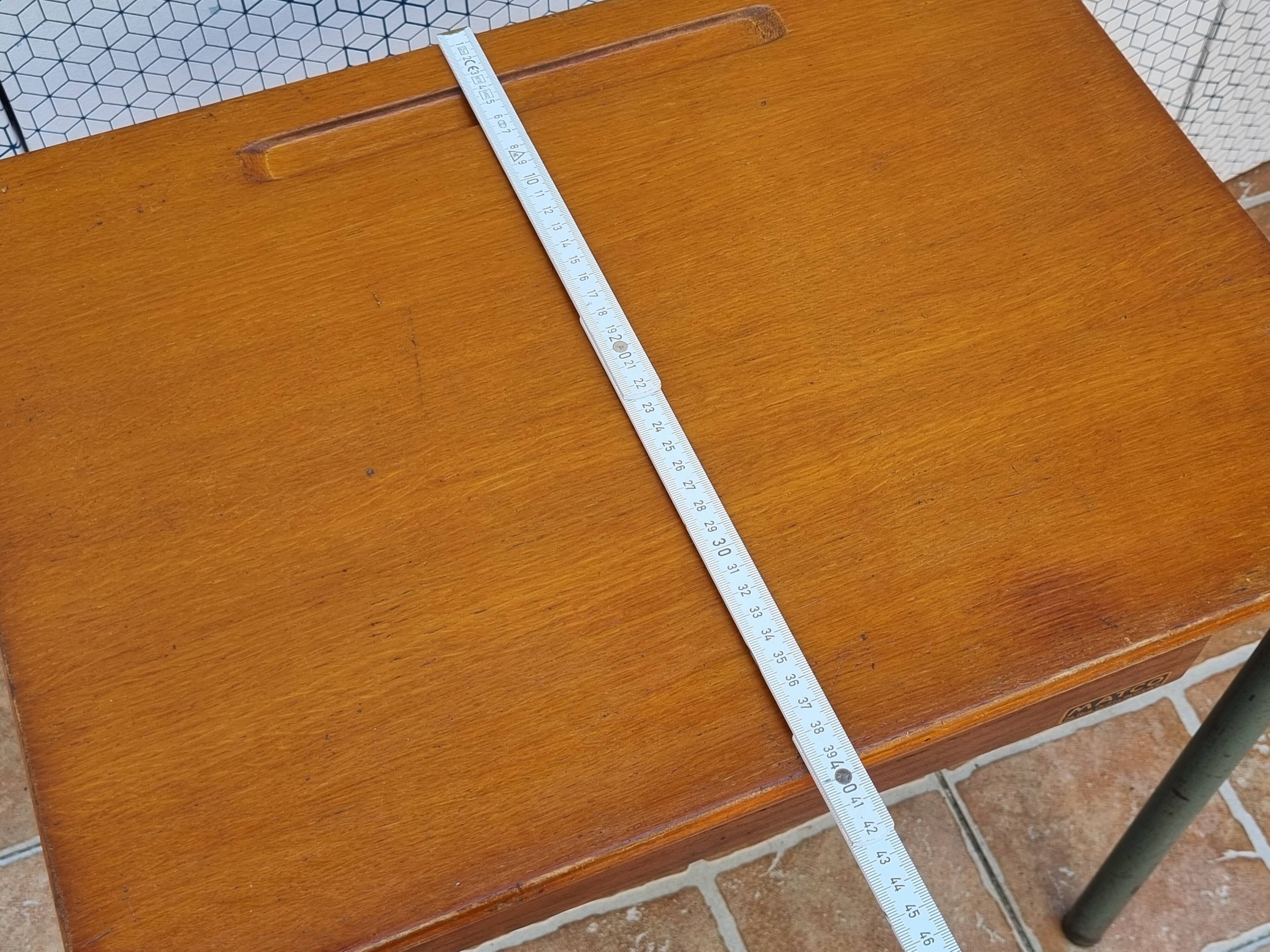 MATCO Paris Vintage School Desk with Drawer – 54 x 54 x 40 cm