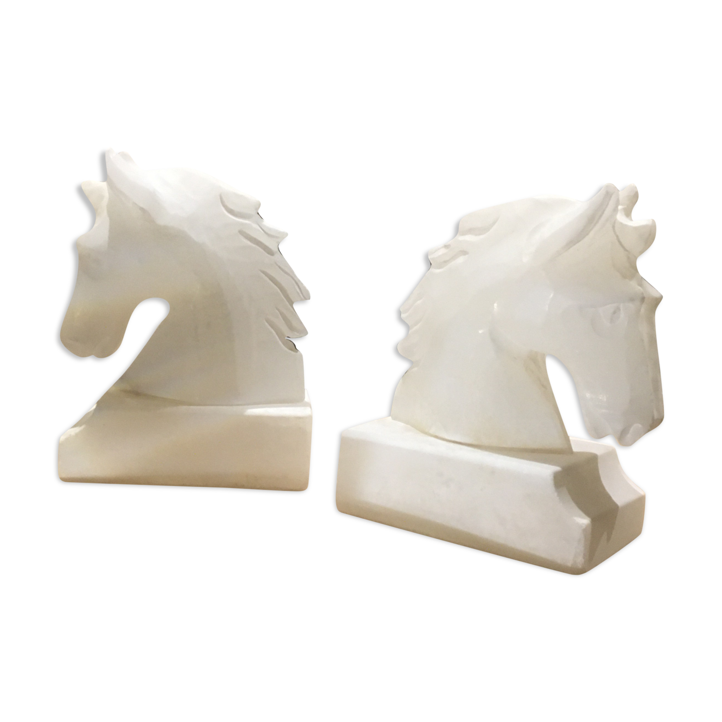 Pair of alabaster bookends