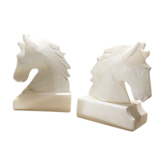 Pair of alabaster bookends