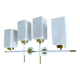 Pair of vintage architectural wall lights, 1960s