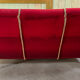 Wooden and velvet bench circa 1900