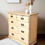 Antique English pine chest of drawers