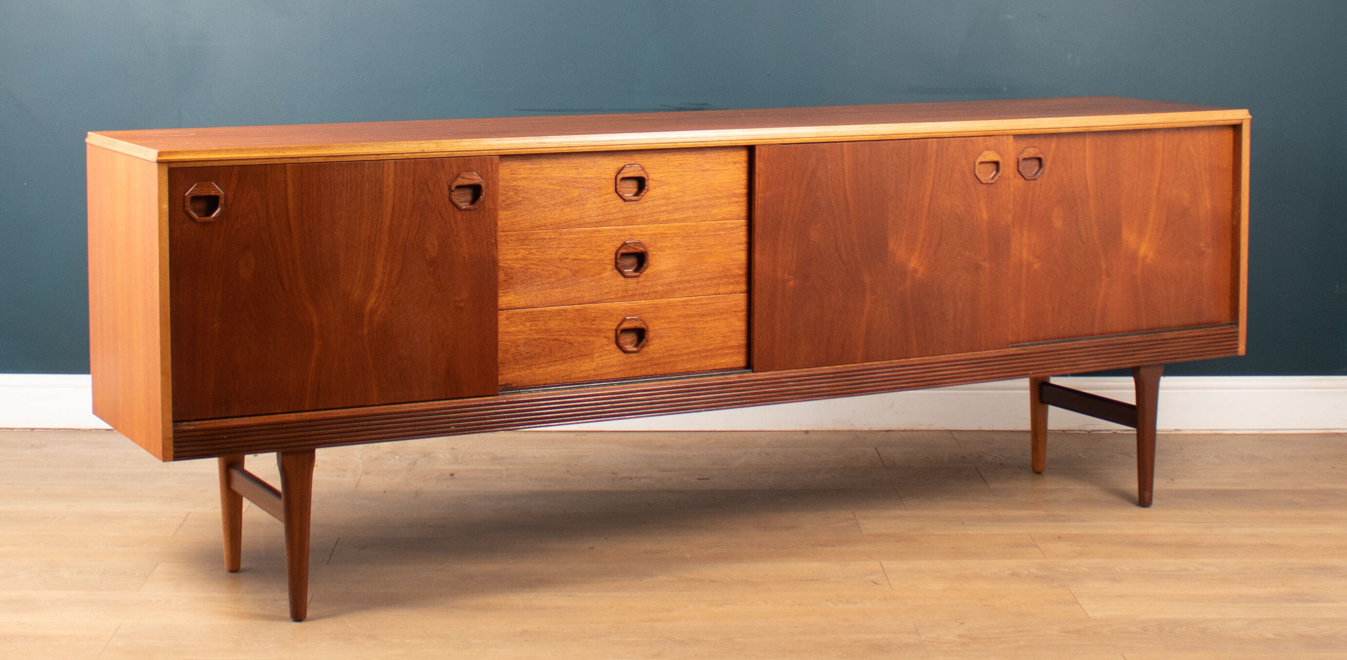 Retro 1960s long teak sideboard by elliots of newbury eon