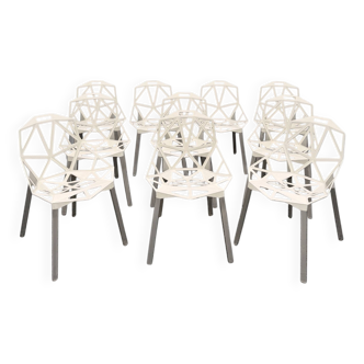 Lot 10 Chaises Chair One Magis Off-White Grcic | Provenance Louvre