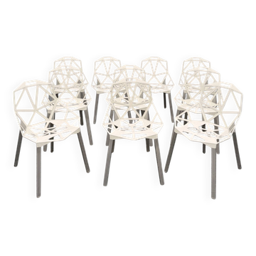 Lot 10 Chaises Chair One Magis Blanc Crème Grcic | Provenance Louvre
