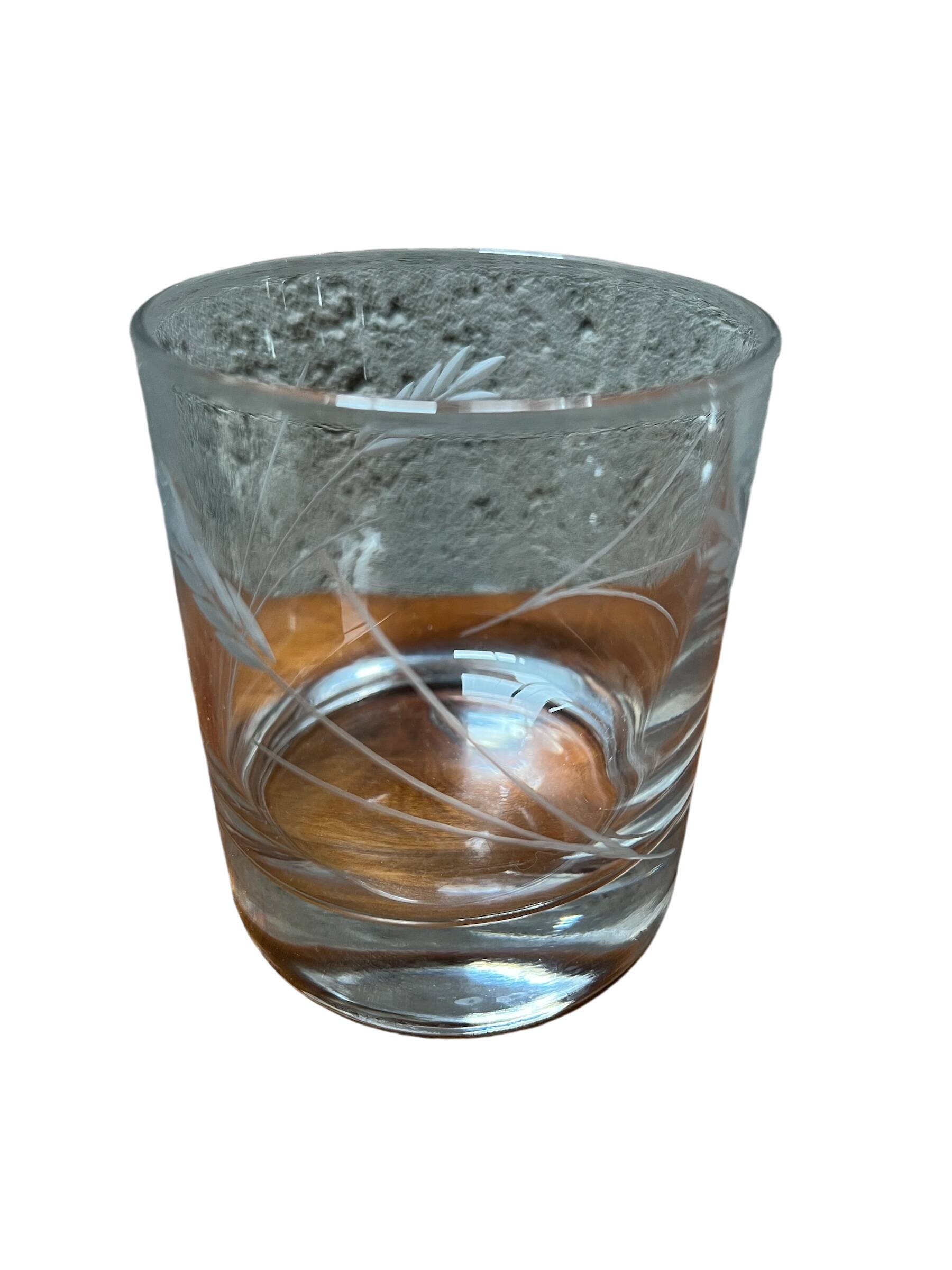 Set of six whiskey glasses