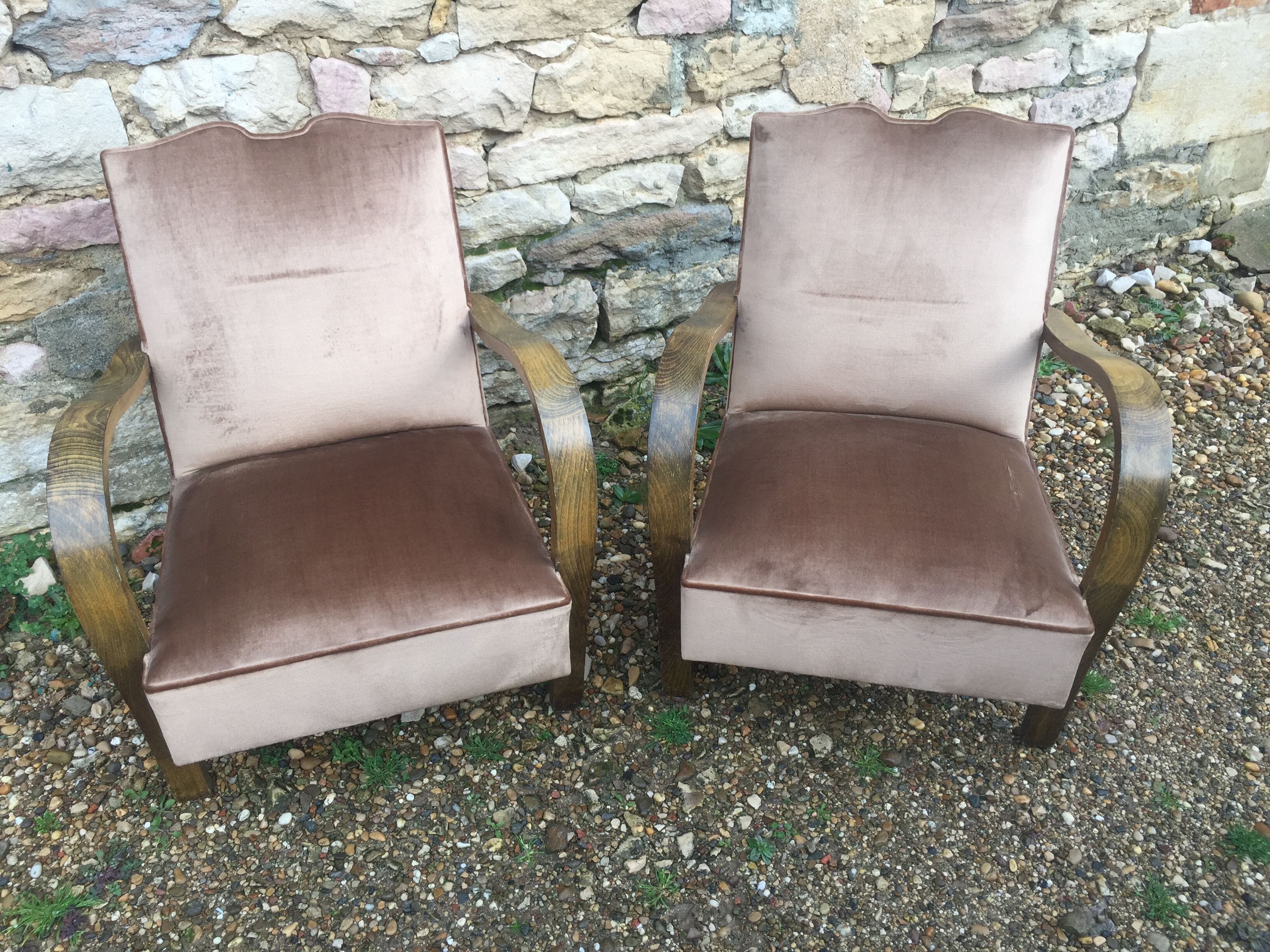 Paire de fauteuils art déco