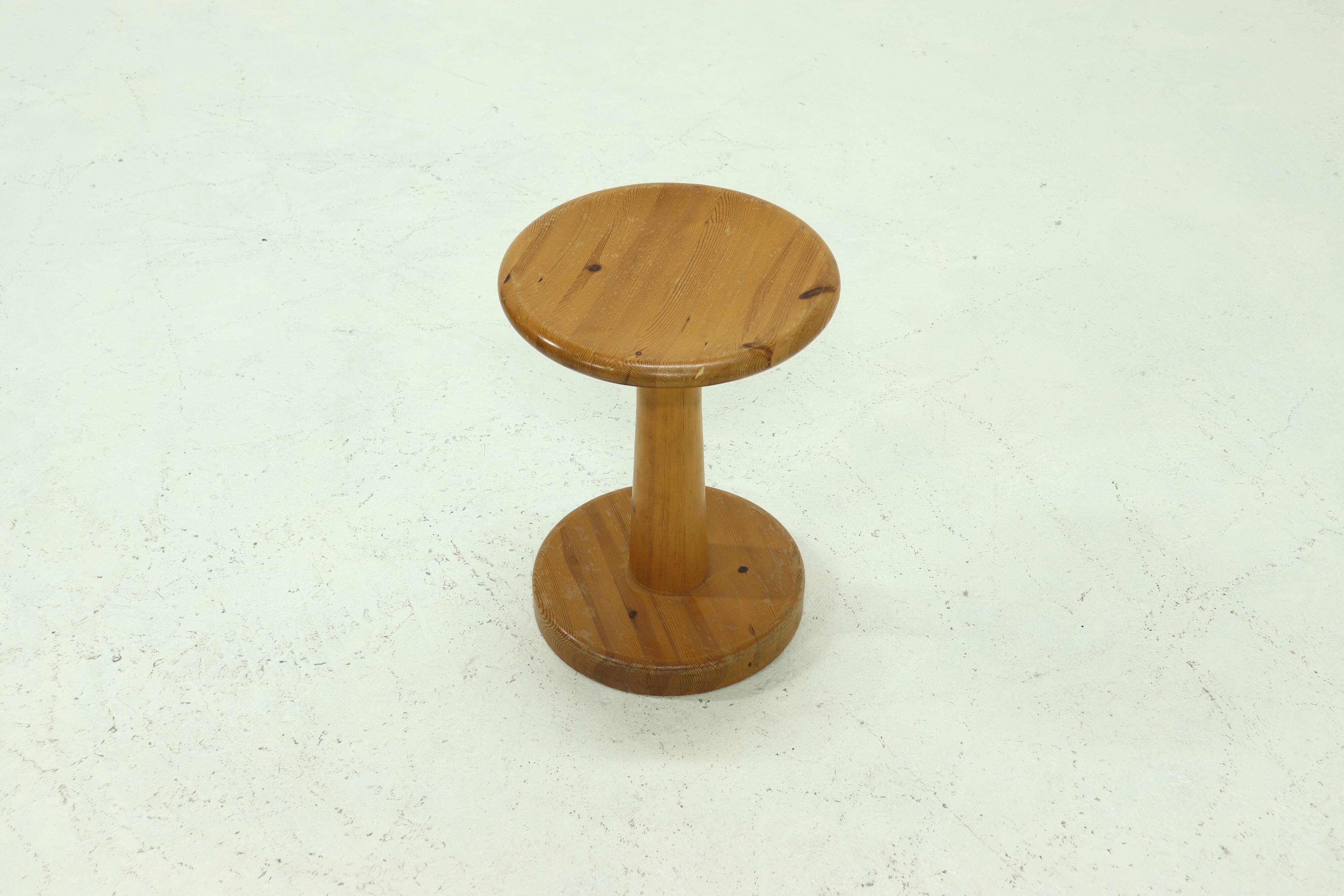 Pine Stool by Rainer Daumiller for Hirtshals Savværk Denmark 1970s
