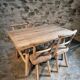 Ensemble de salle à manger rustique fait main avec table en chêne et frêne et 4 chaises, années 1960