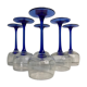 Glasses on foot wine Alsace Luminarc sapphire blue