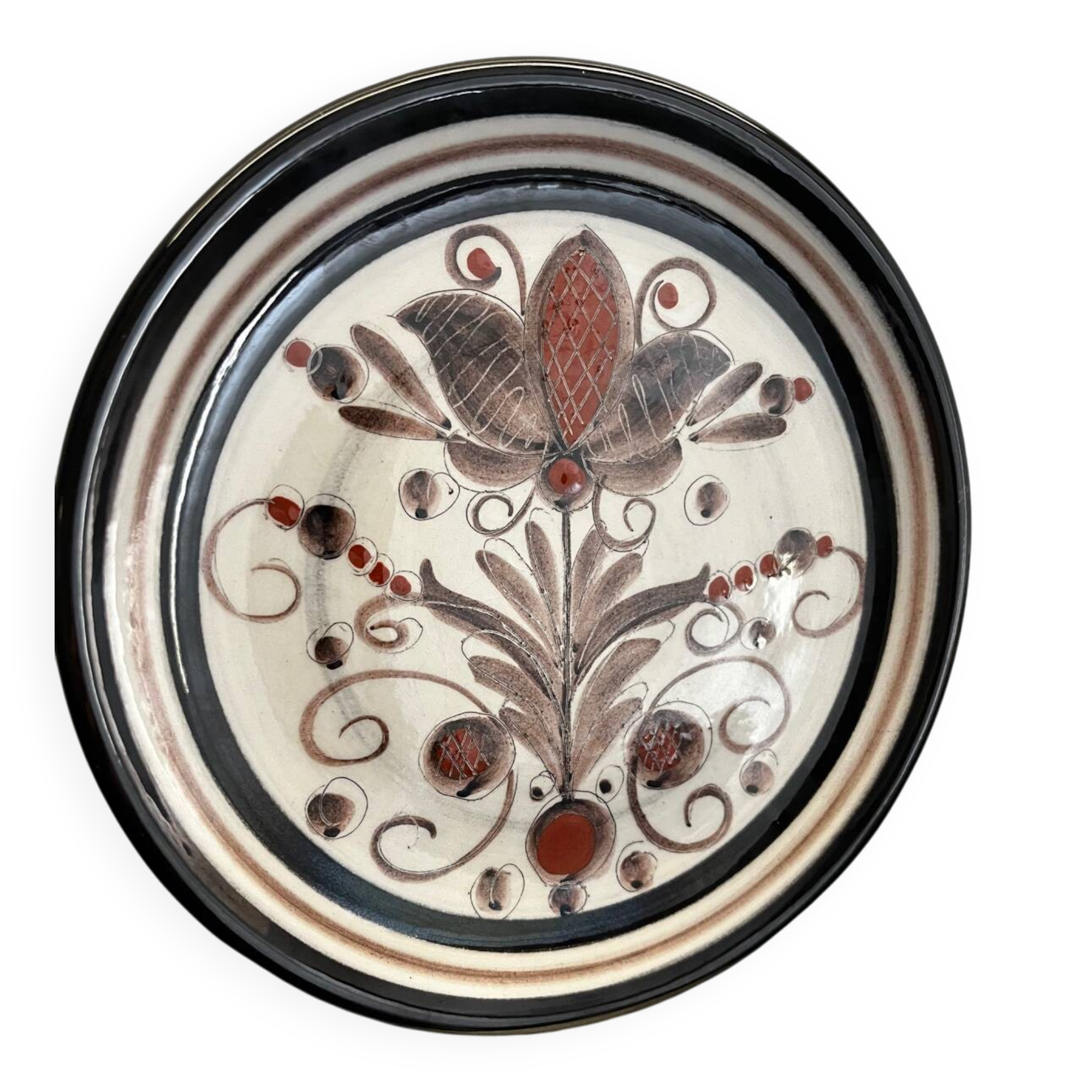 Burkart ceramic wall plate