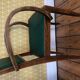 Fauteuil bridge vert années 50