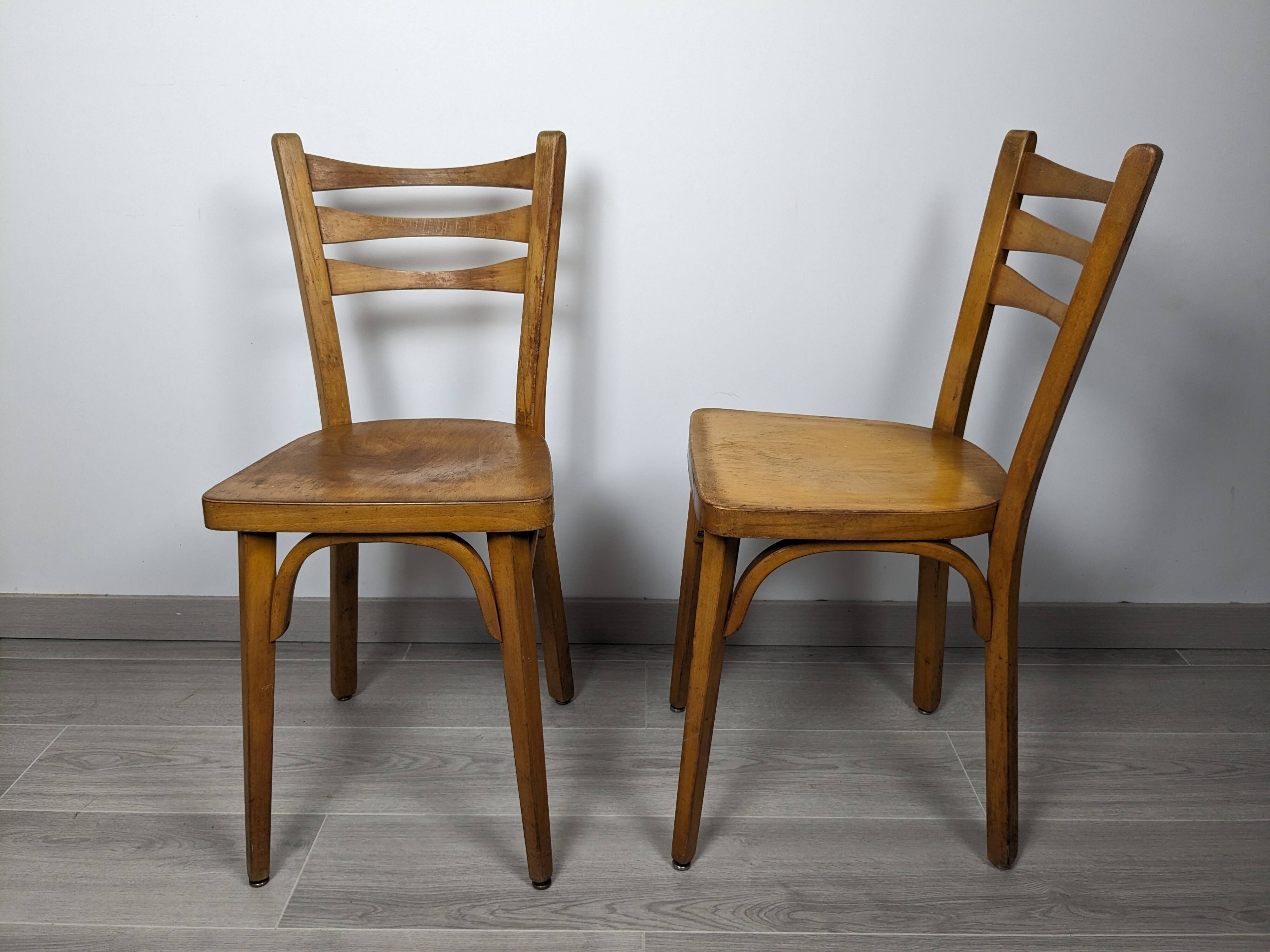 Pair of Baumann bistro chairs