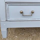 Louis XVI style chest of drawers in Versailles gray patinated cherry