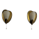 Pair of brass and glass wall lights from the mid-century, 1950s, Germany.