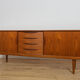 Mid-Century Large Teak Tambour Door Sideboard, Denmark, 1960s