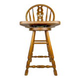 Vintage wooden bar chair, 1992