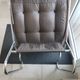 Chair tubular in Brown velvet of the 1970s