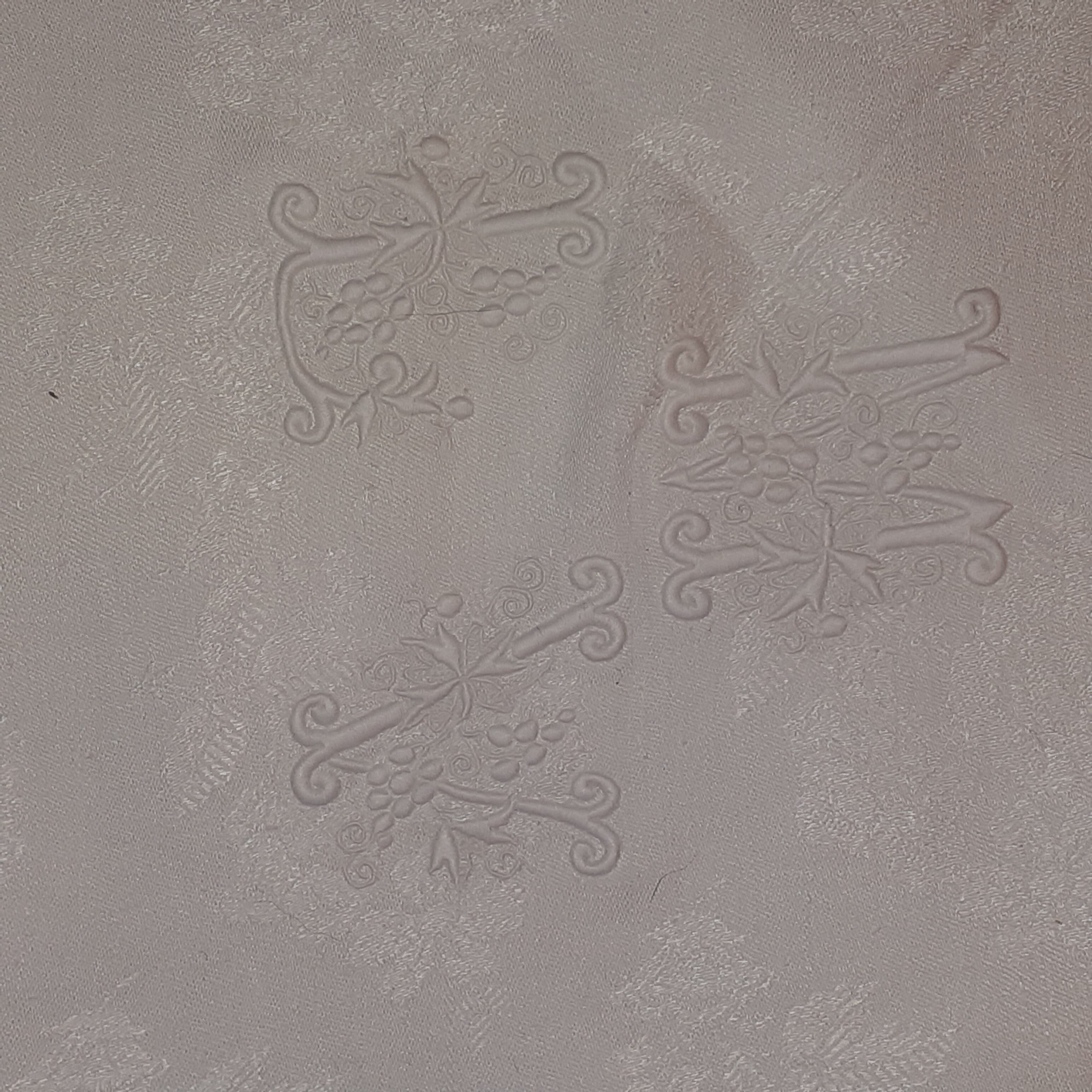 15 white damask towels with mongram