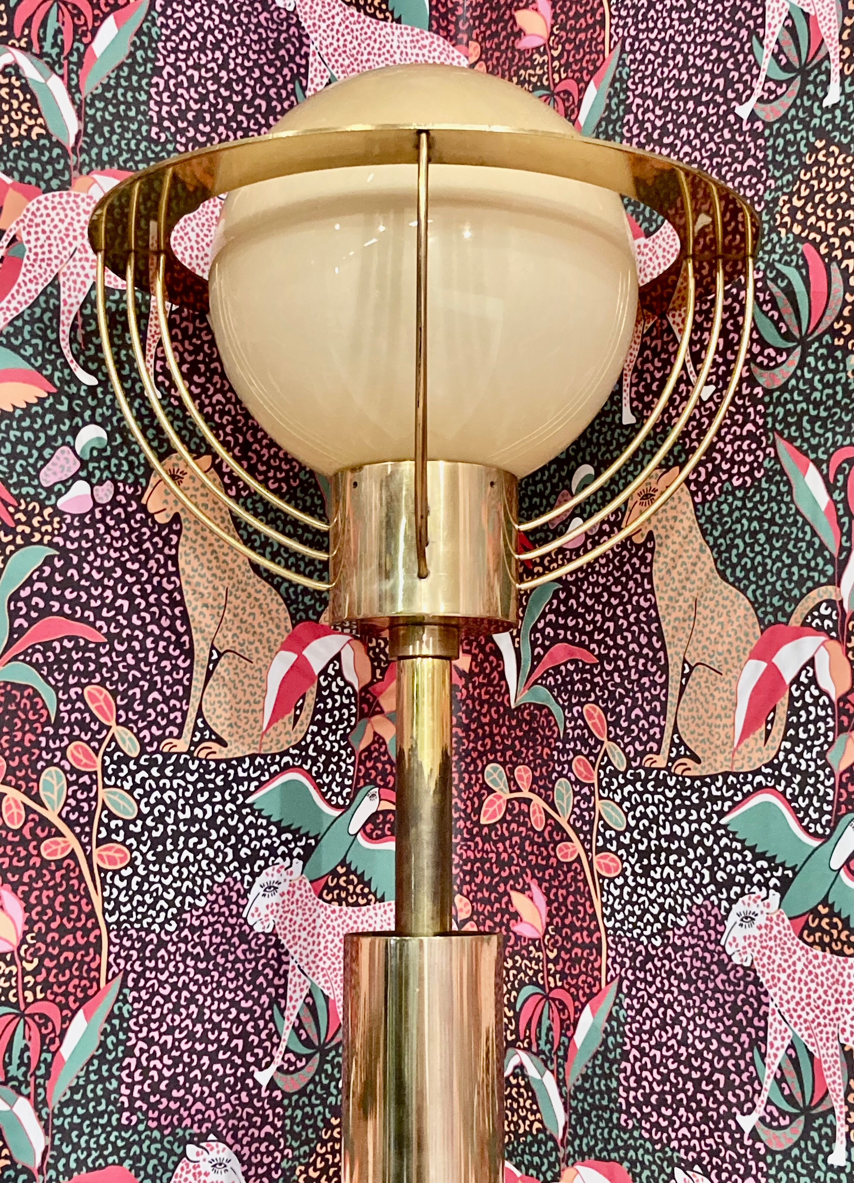 Lampadaire américain verre design 1950.