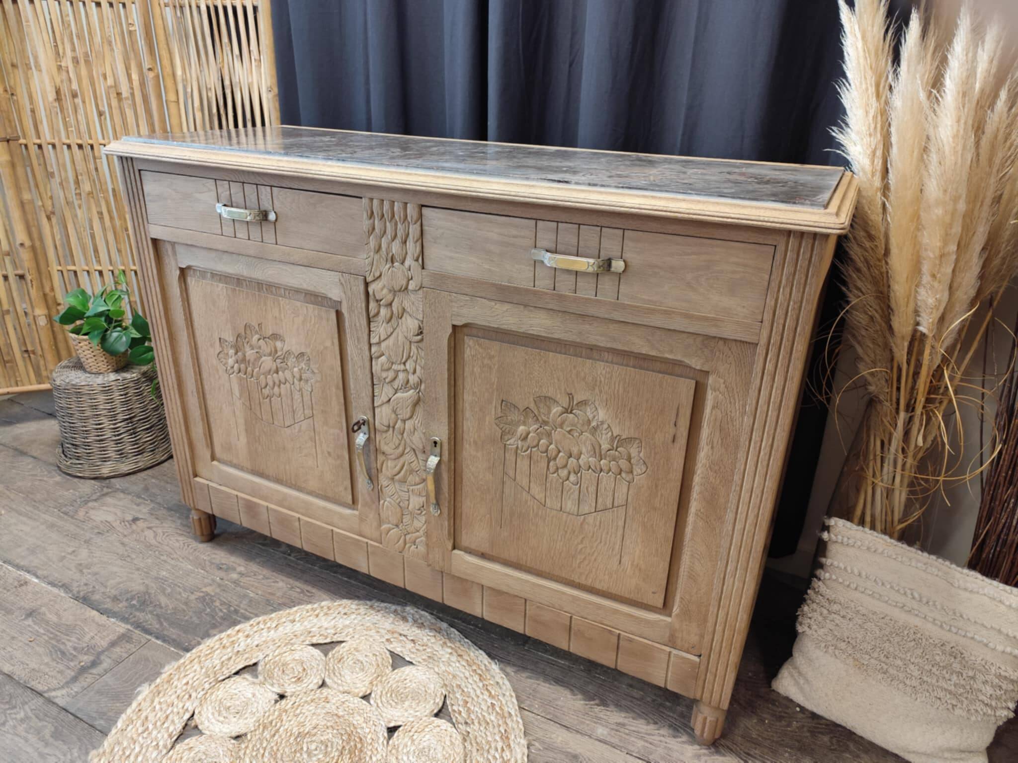 Buffet bas chêne massif