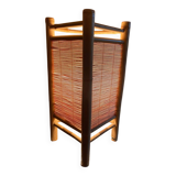 Vintage rattan and bamboo lamp from the 80s
