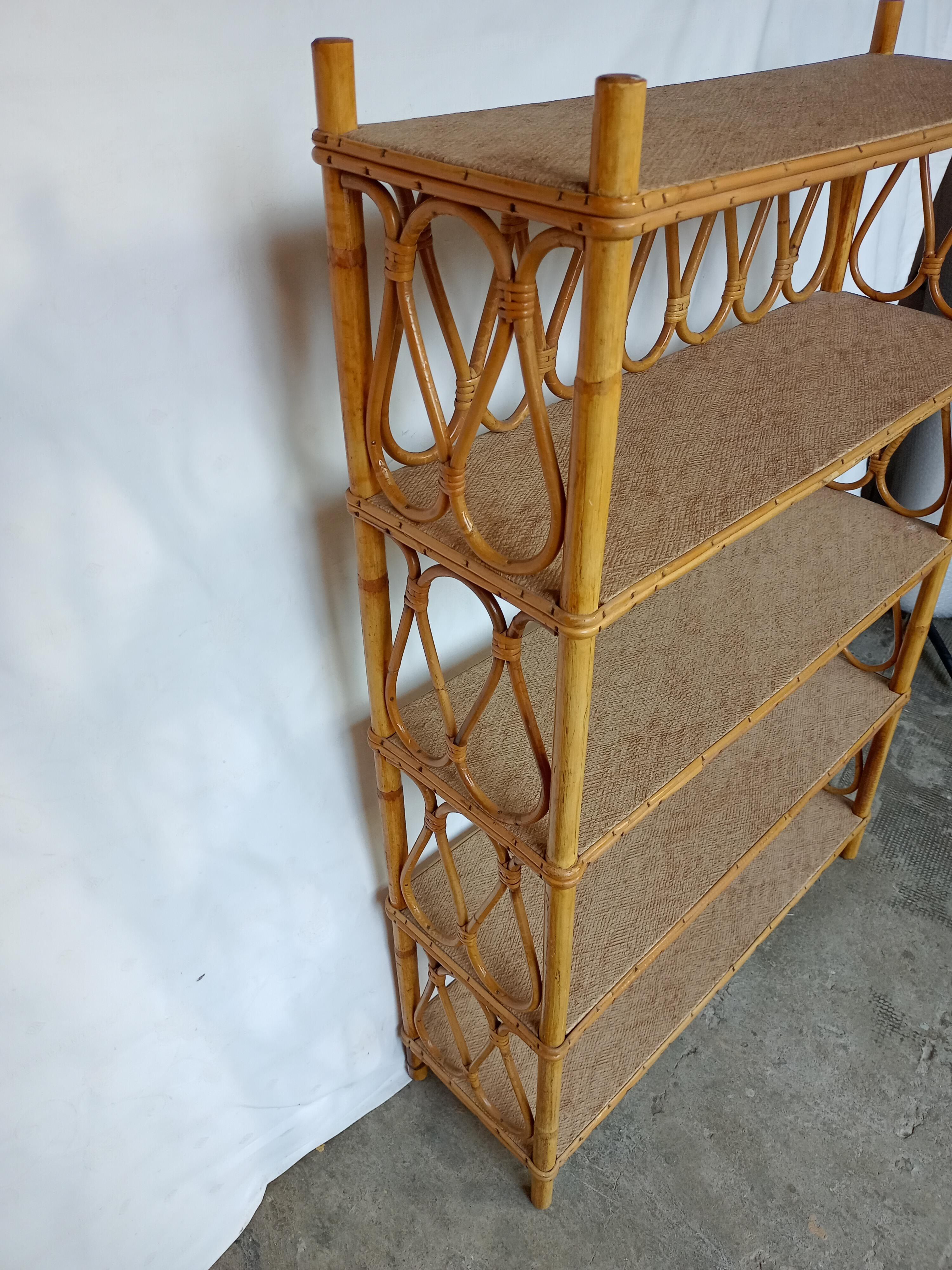Vintage rattan shelf