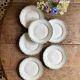 Set of 6 vintage dessert plates in Limoges porcelain.