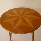 Table low tripod vintage inlaid