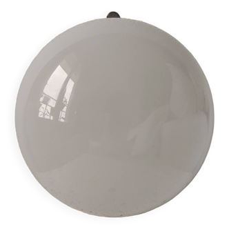 White opaline half-sphere wall light