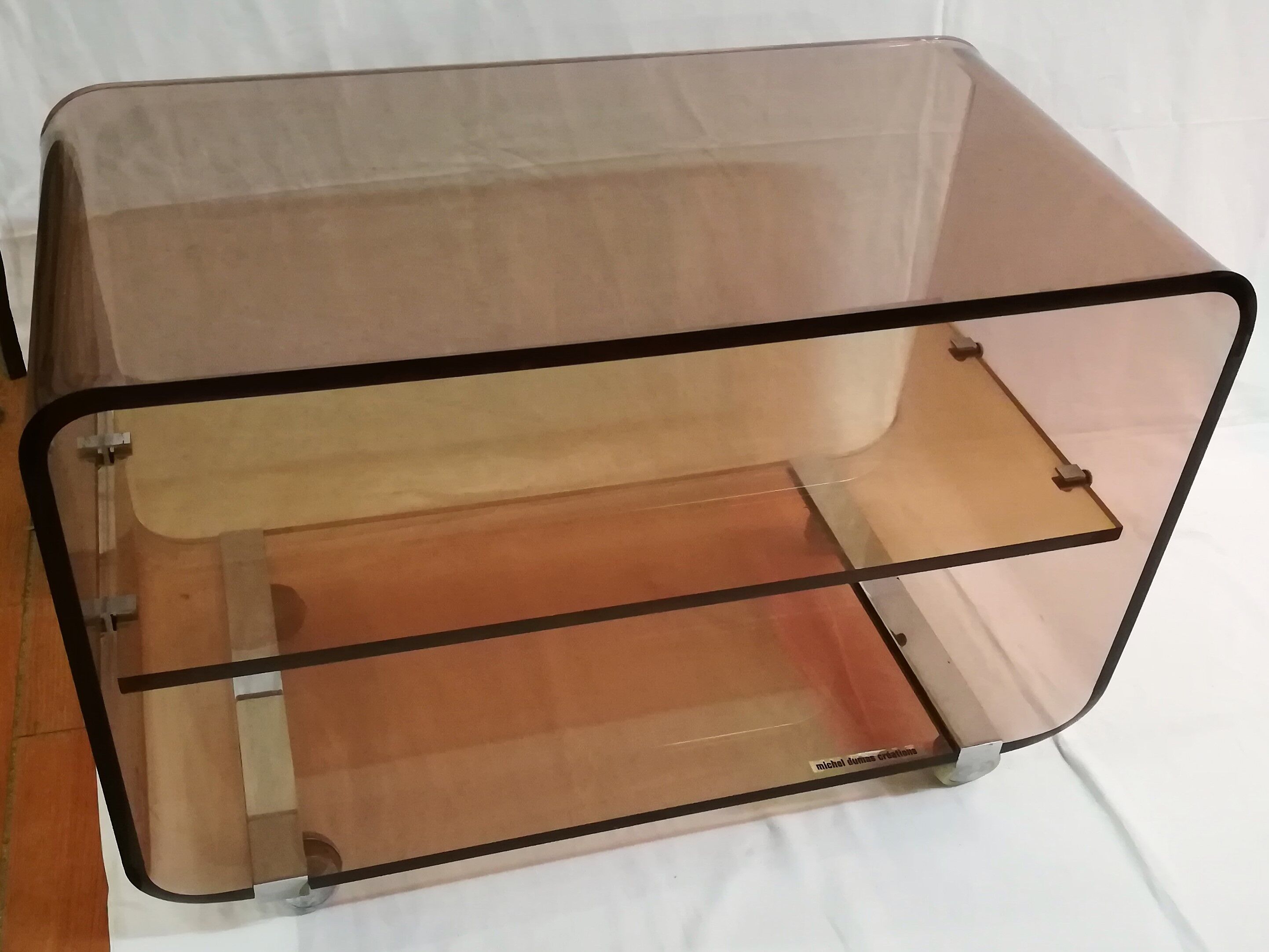 Coffee table in plexiglass Michel Dumas