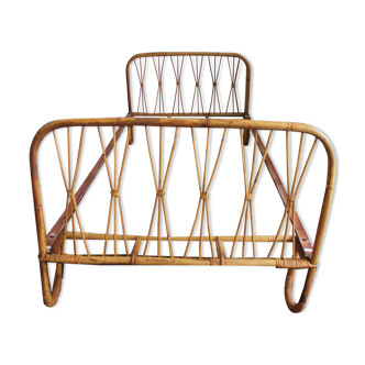Rattan bed & vintage bamboo