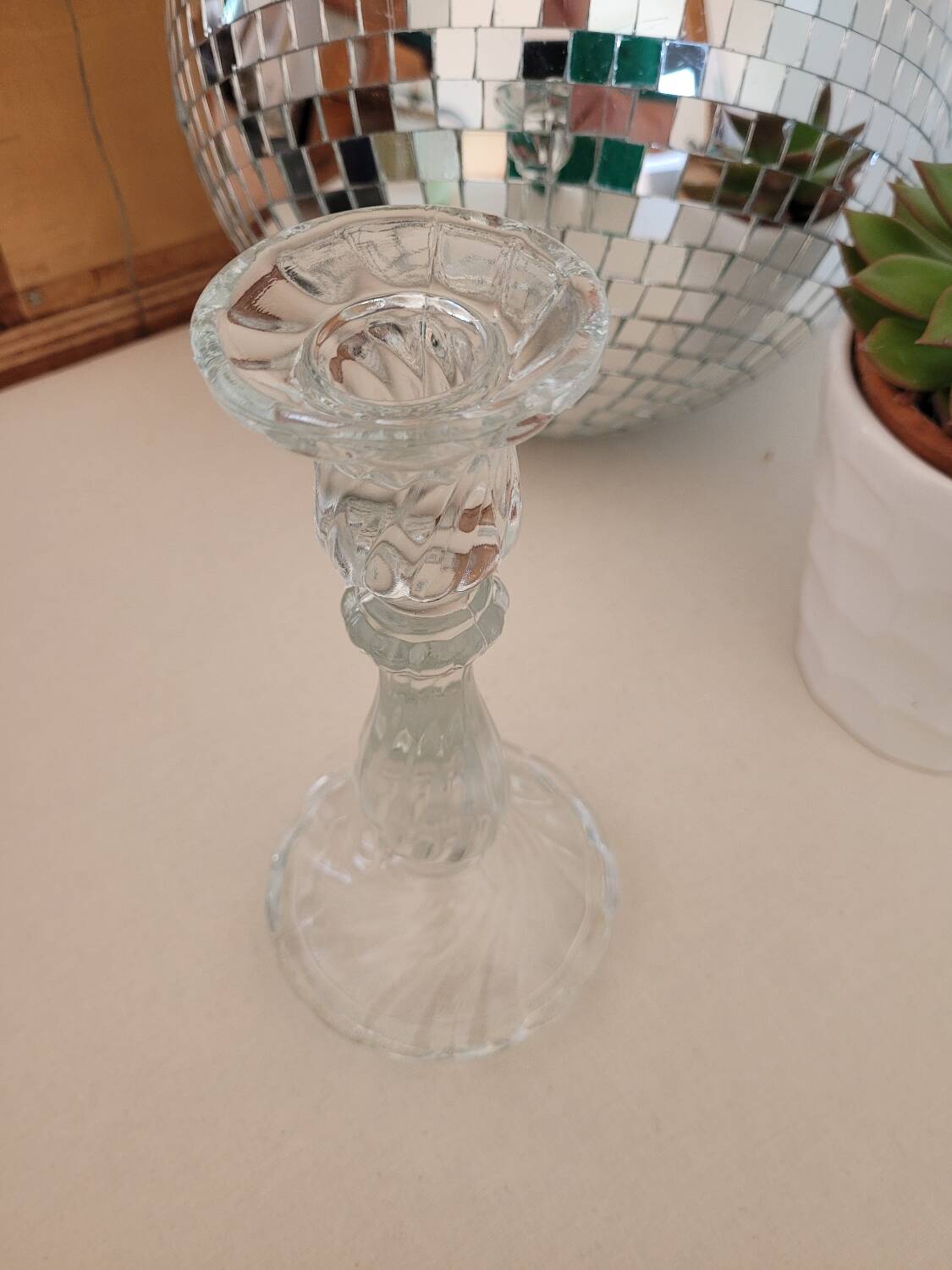 Large moulded glass chandelier