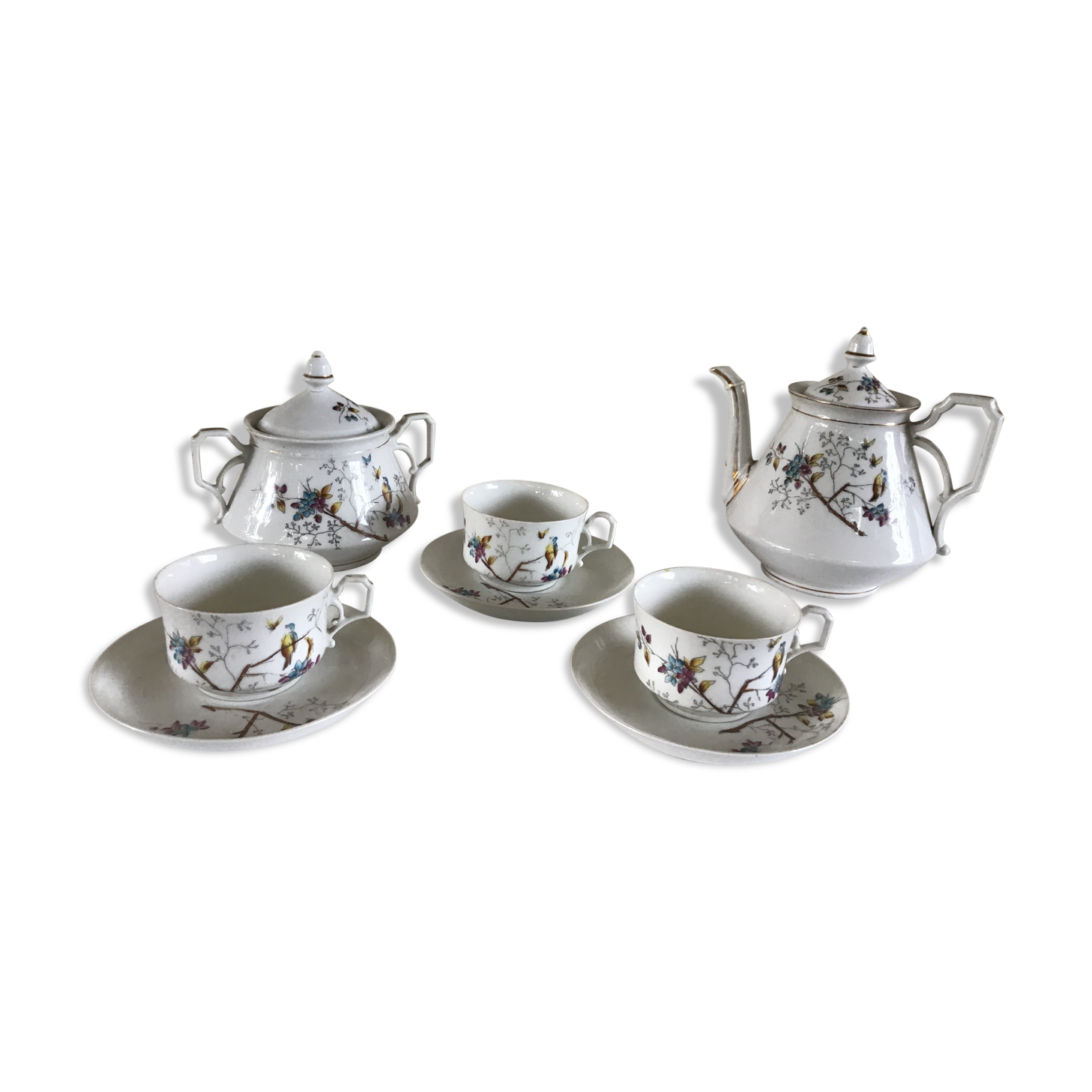 Service thé porcelaine blanche
