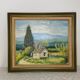 Painting of Mont Ventoux signed Lasimone in gilded wooden frame