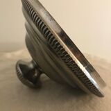 Round black leather ice bucket