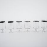 Set of glasses, Hollywood Regency style, 1970s, made in Italy