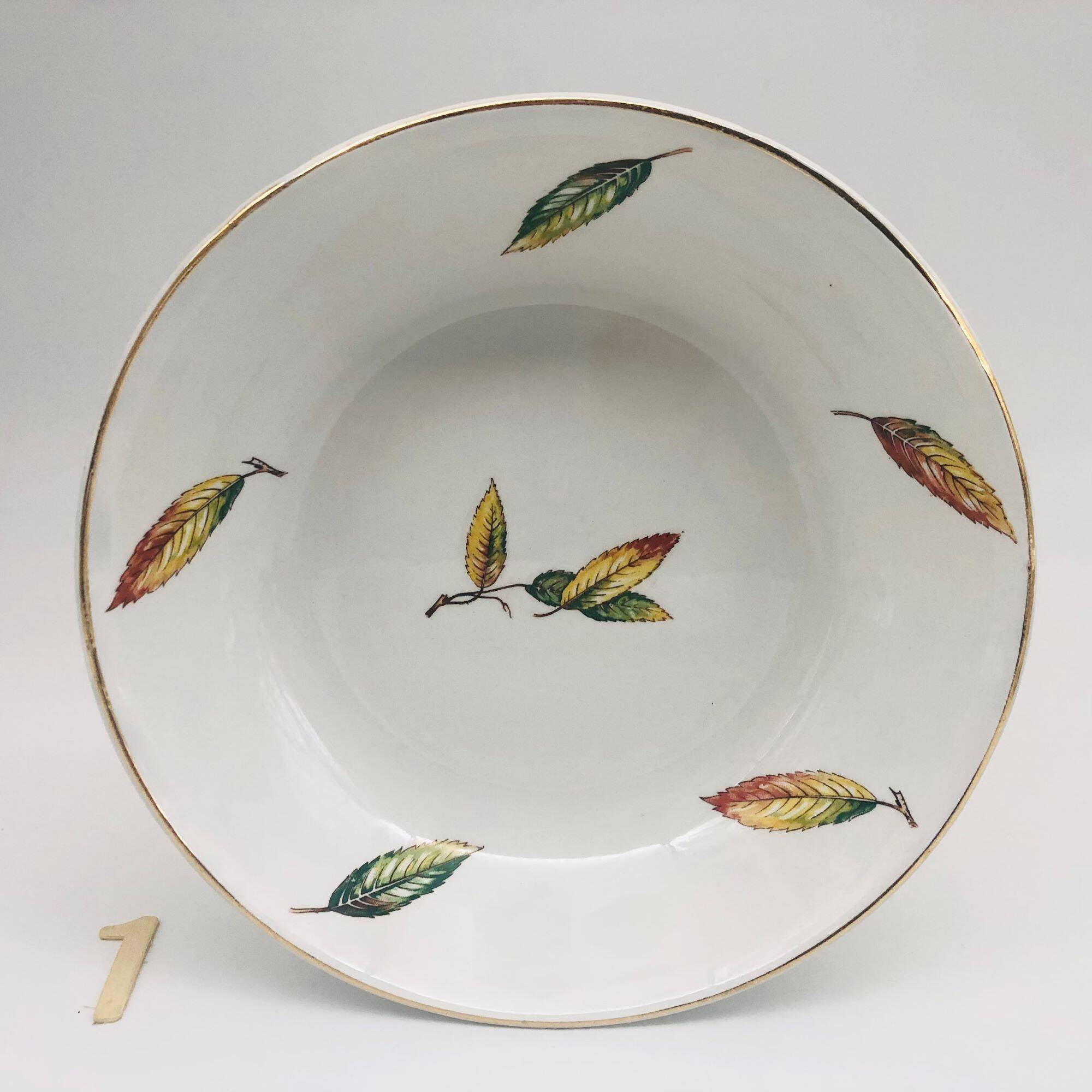 Set of 6 soup plates, bowl style “Digoin Sarreguemines / La Fontaine model”