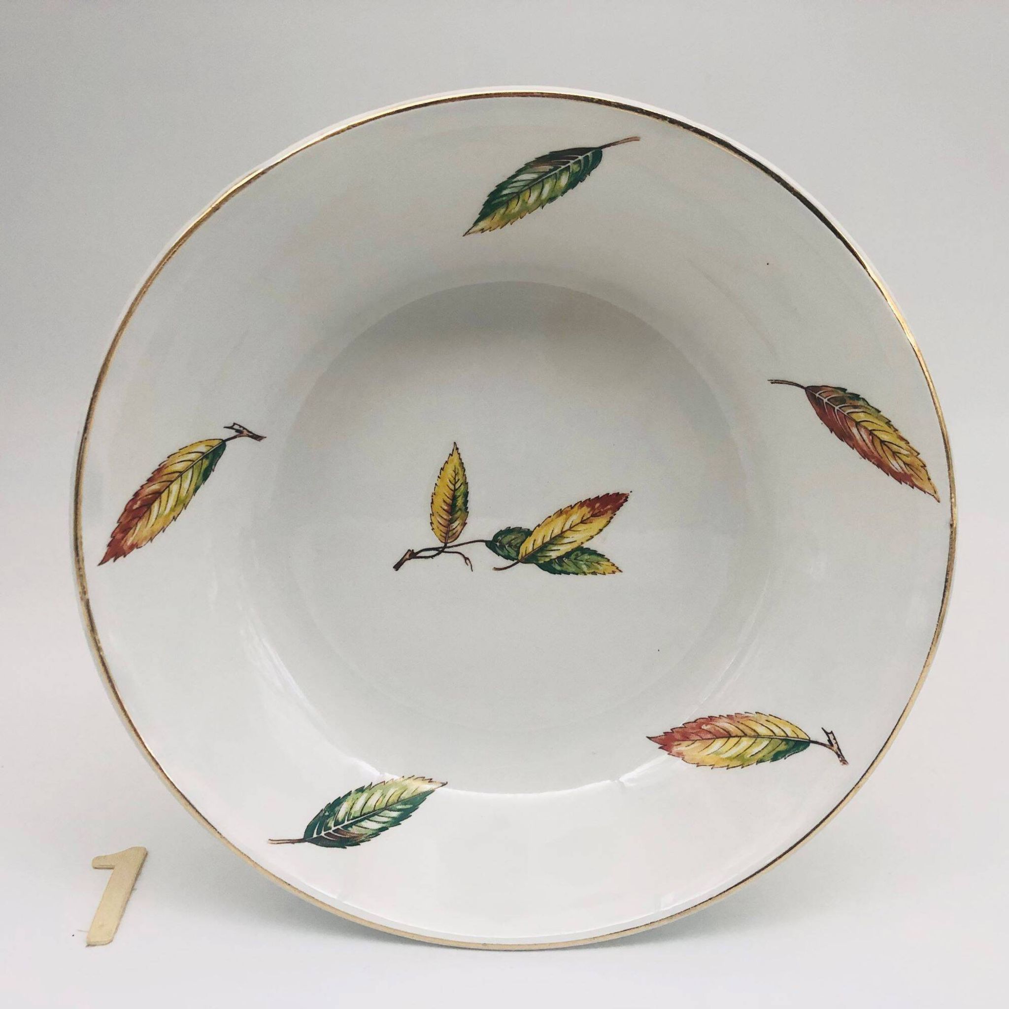 Set of 6 soup plates, bowl style “Digoin Sarreguemines / La Fontaine model”