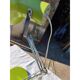 Lampe vintage métal vert et chrome
