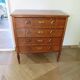 Art Deco chest of drawers - 4 drawers - locks - checkered wood veneer top - 50s
