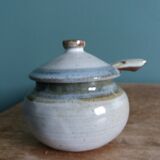 Small pot sugar and mustard bowl signed Atch, Chantal and Thierry Robert