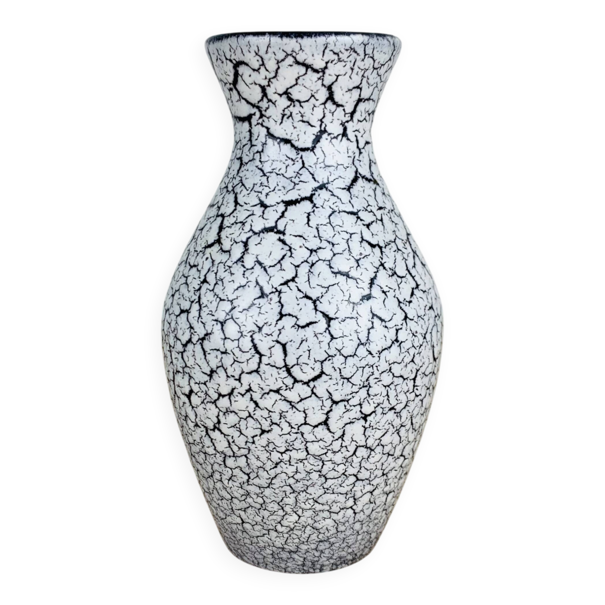 Crinkled ceramic vase West Germany, 1960s
