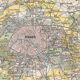 Carte ancienne de Paris et ses environs fin 19ème