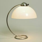 Large Mid Century metal table lamp with plastic shade by Schanzenbach Germa