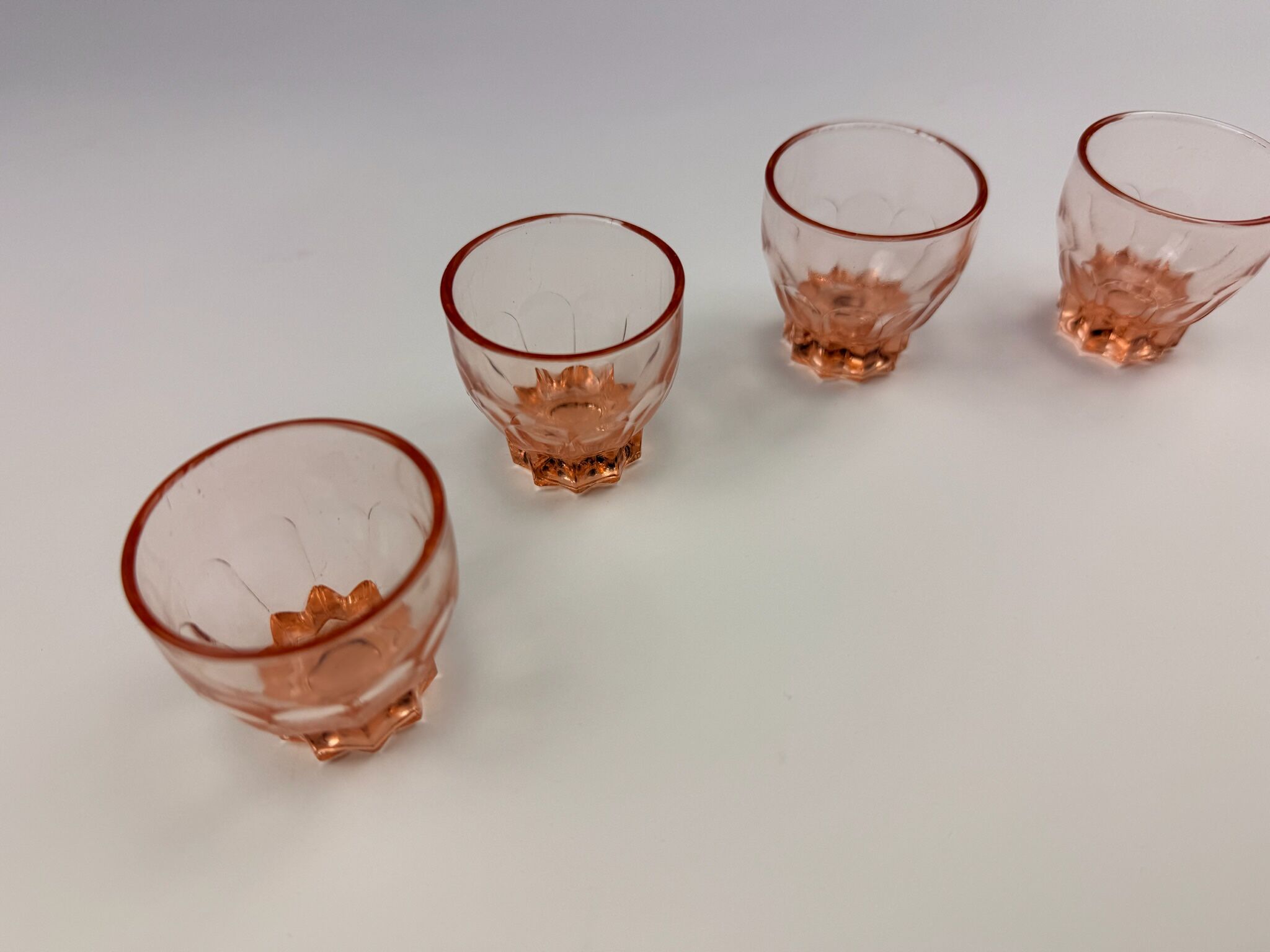 4 verres rose