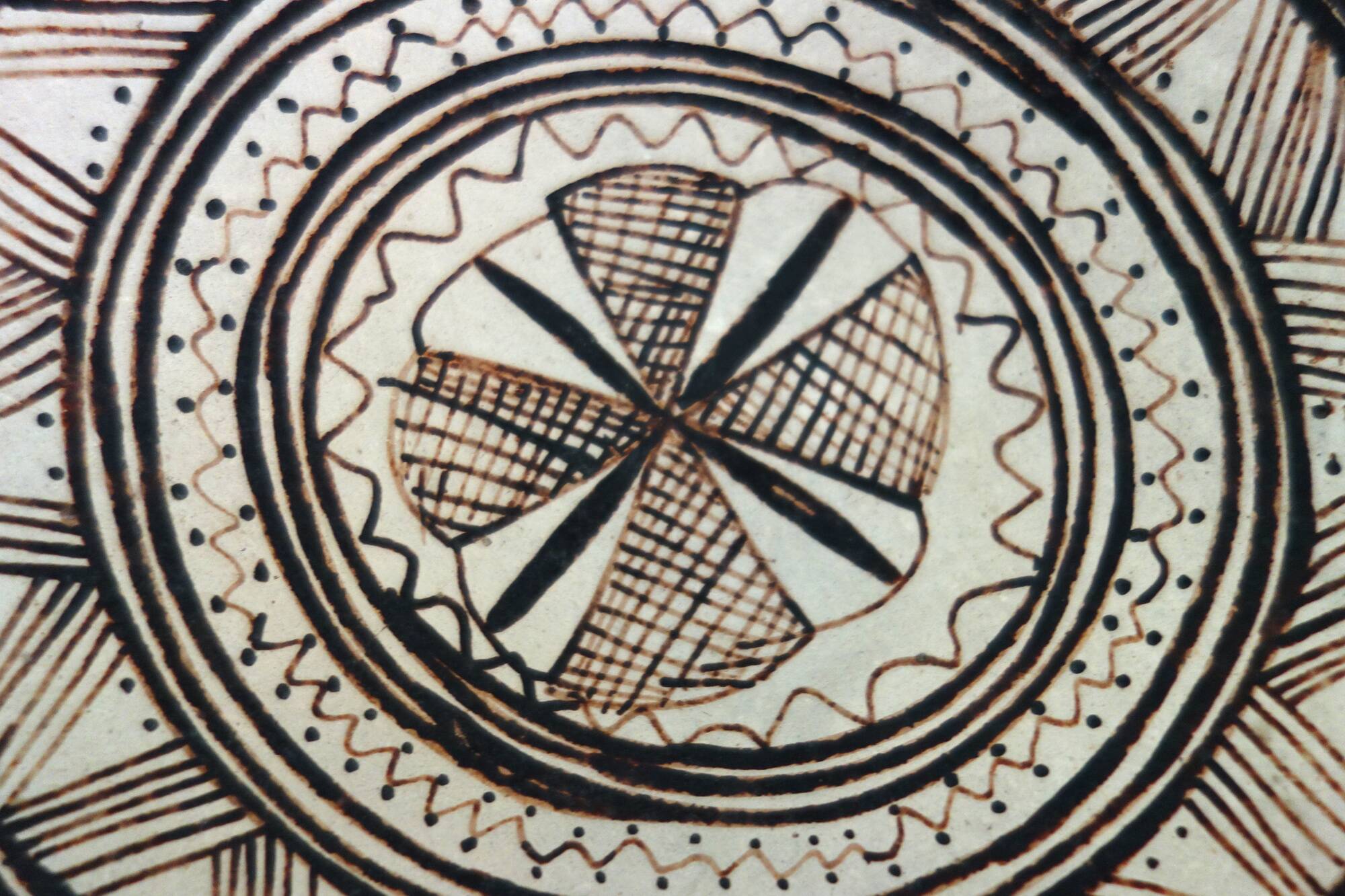 Old traditional pottery dish from the Rif, Morocco
