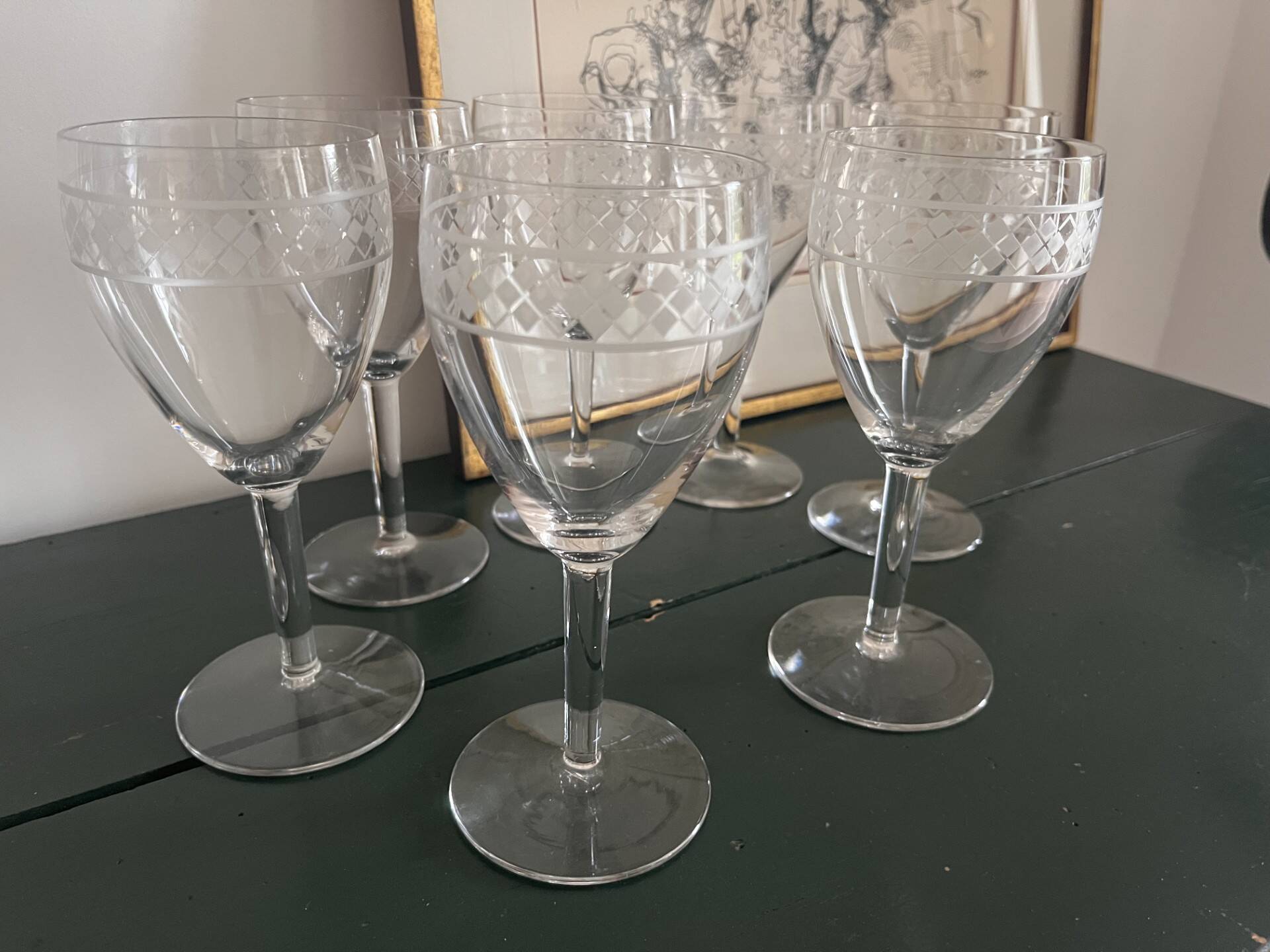 Large crystal glasses